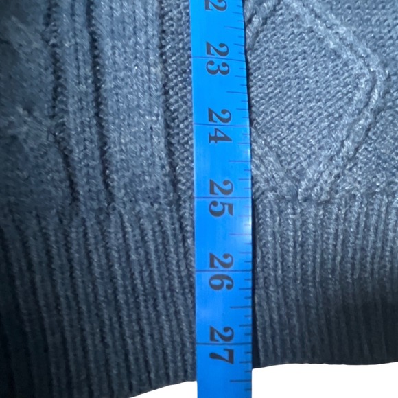 Grandpacore Cable Knit Sweater Vest Blue Button Front Towncraft Acrylic XL - Picture 7 of 9